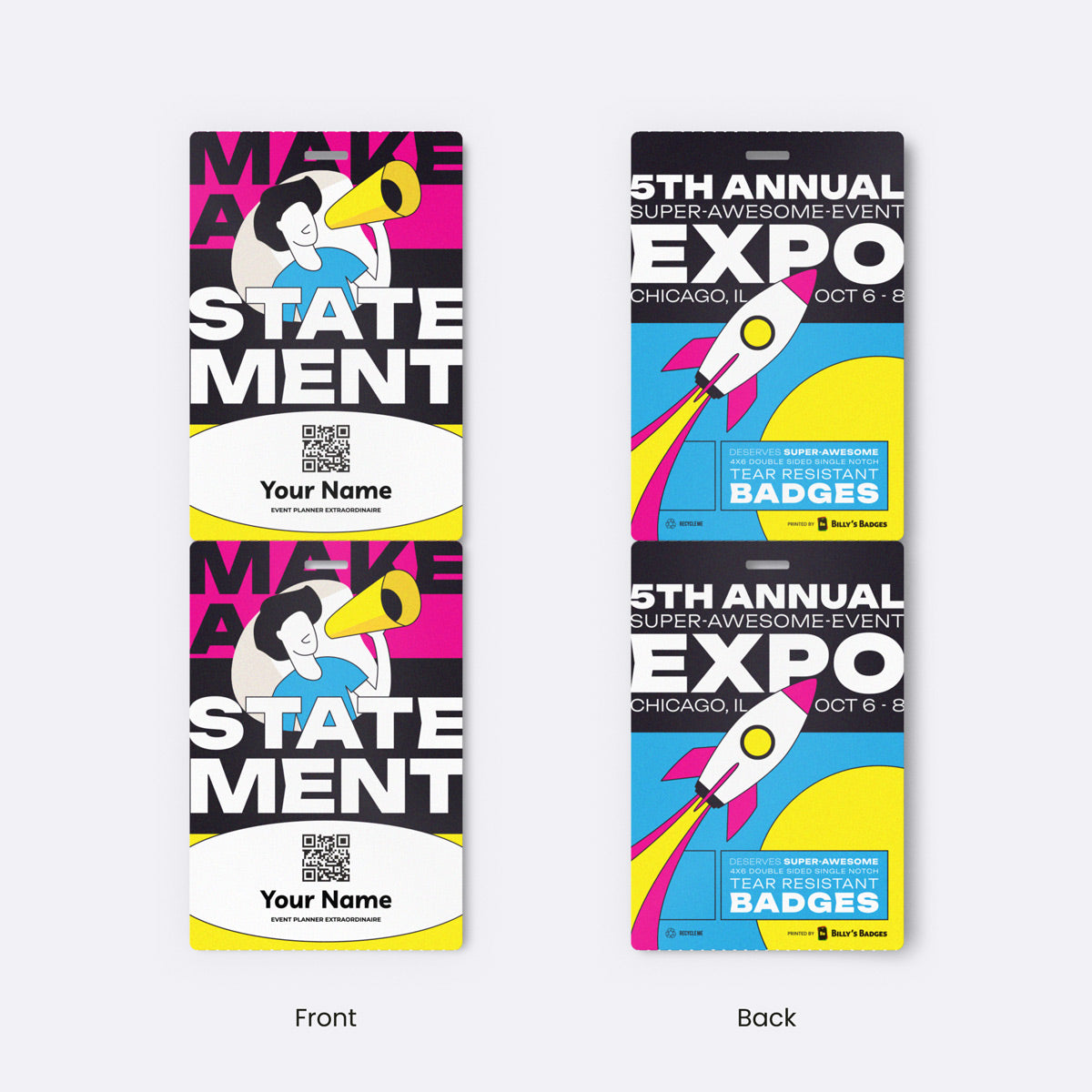 4" x 6" Paper - Event Badge