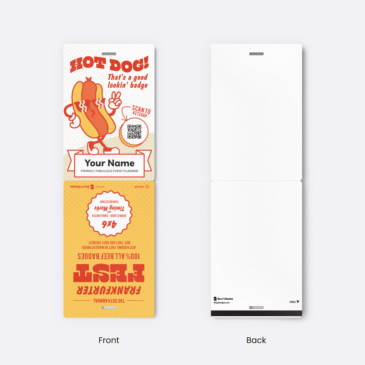 4" x 6" Paper - Event Badge
