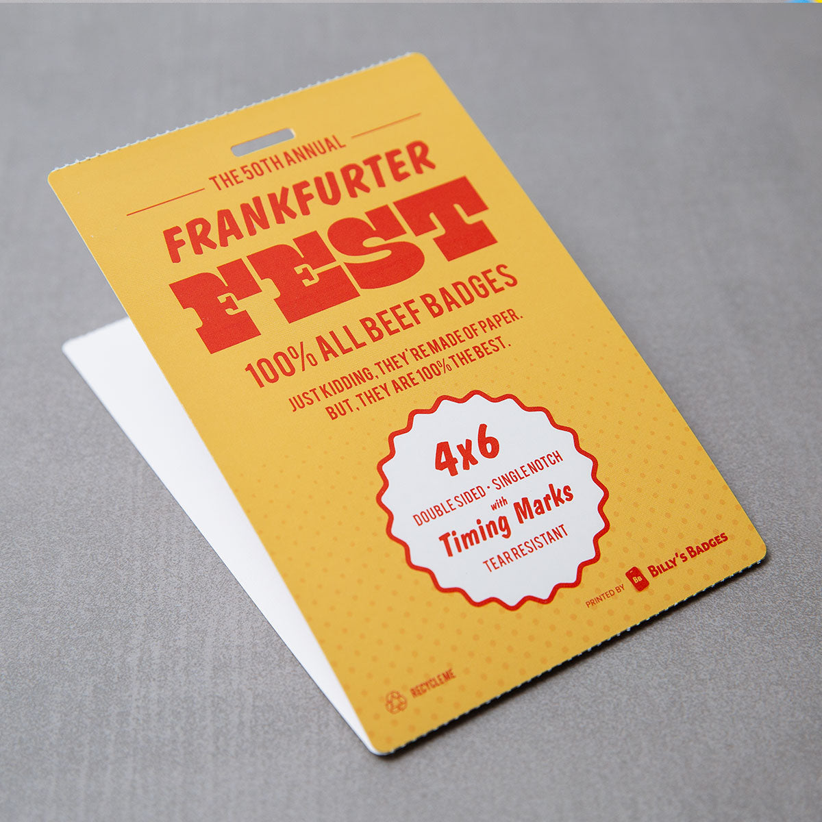 4" x 6" Paper - Event Badge