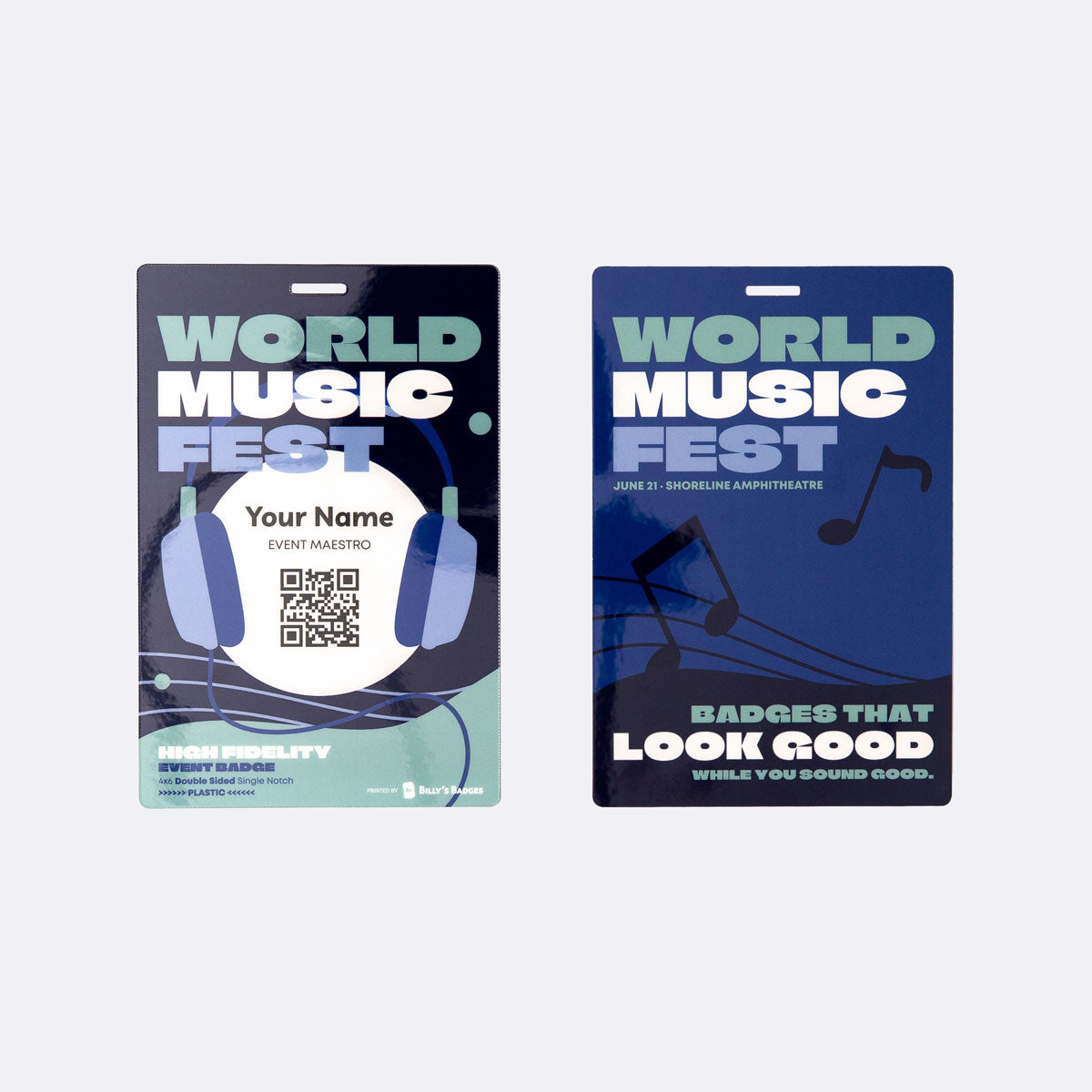 4" x 6" Plastic - Event Badge