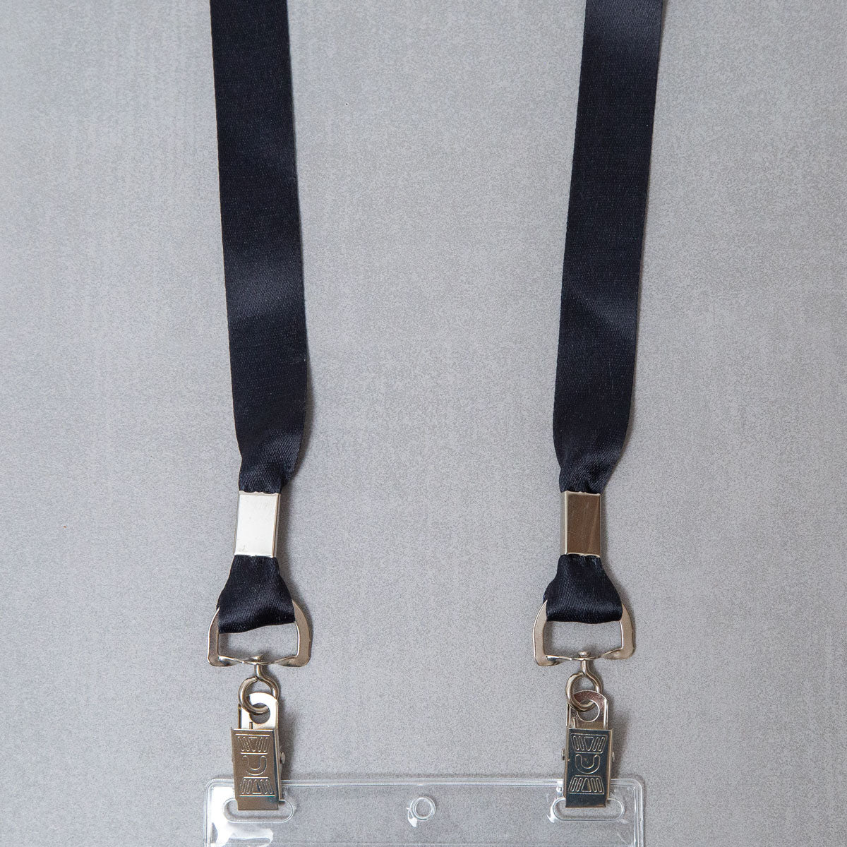 Quick-Ship Event Badge Lanyard - Double Bulldog - 3/4"