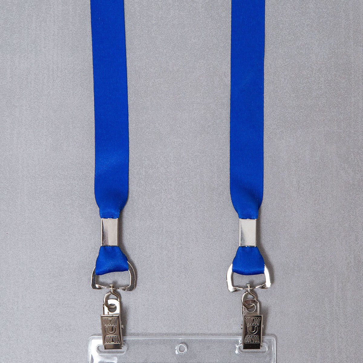 Quick-Ship Event Badge Lanyard - Double Bulldog - 3/4"
