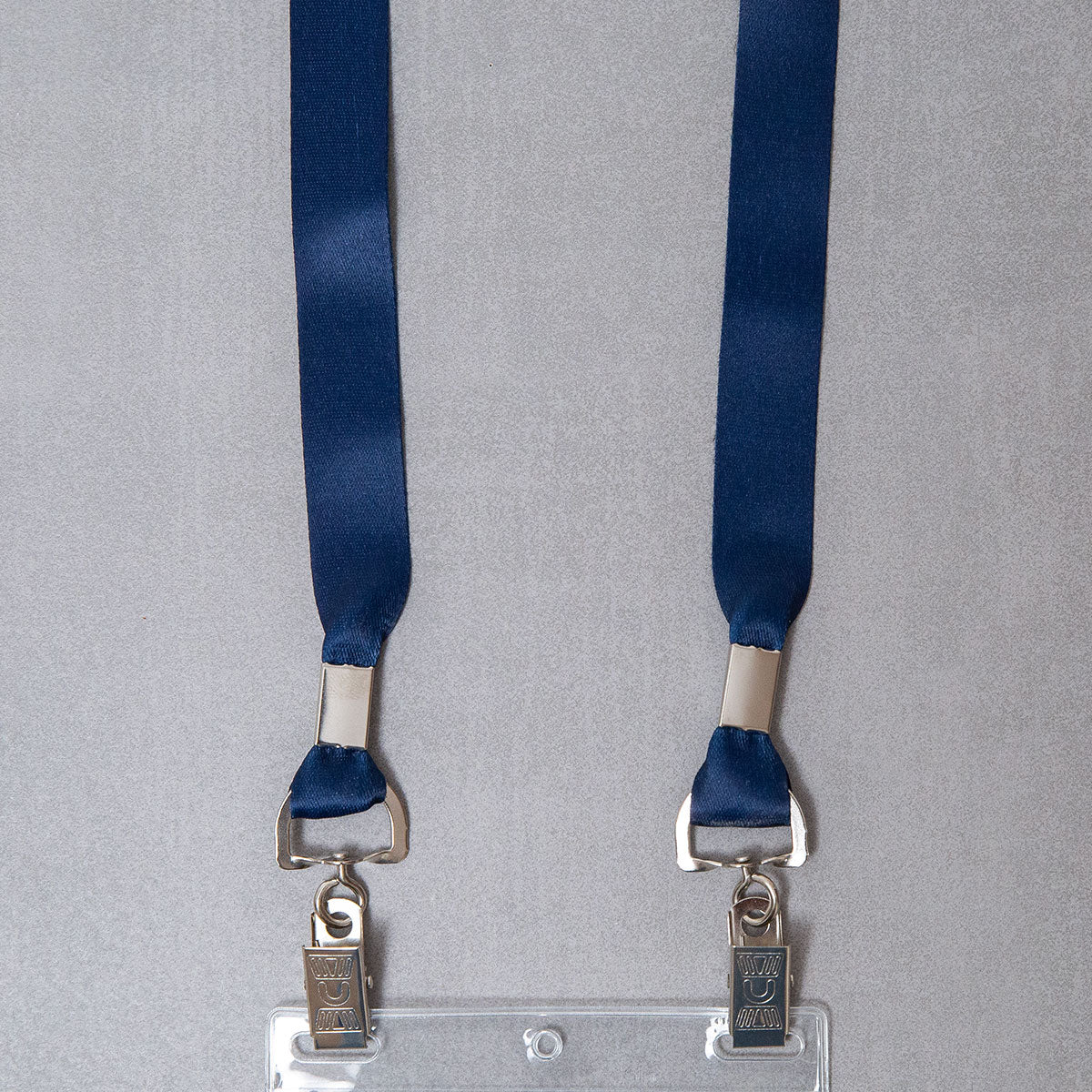 Quick-Ship Event Badge Lanyard - Double Bulldog - 3/4"