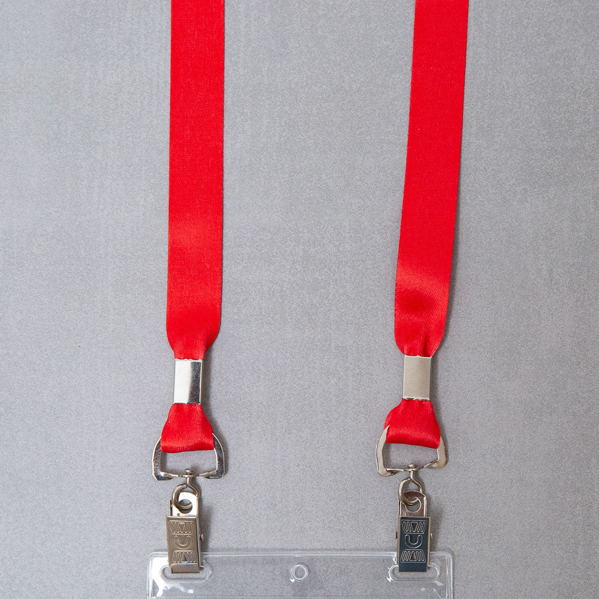 Quick-Ship Event Badge Lanyard - Double Bulldog - 3/4"