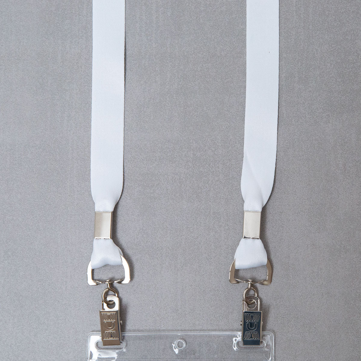 Quick-Ship Event Badge Lanyard - Double Bulldog - 3/4"